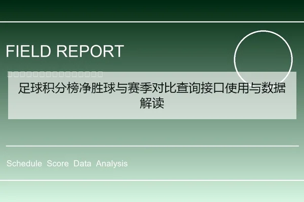 足球积分榜净胜球与赛季对比查询接口使用与数据解读